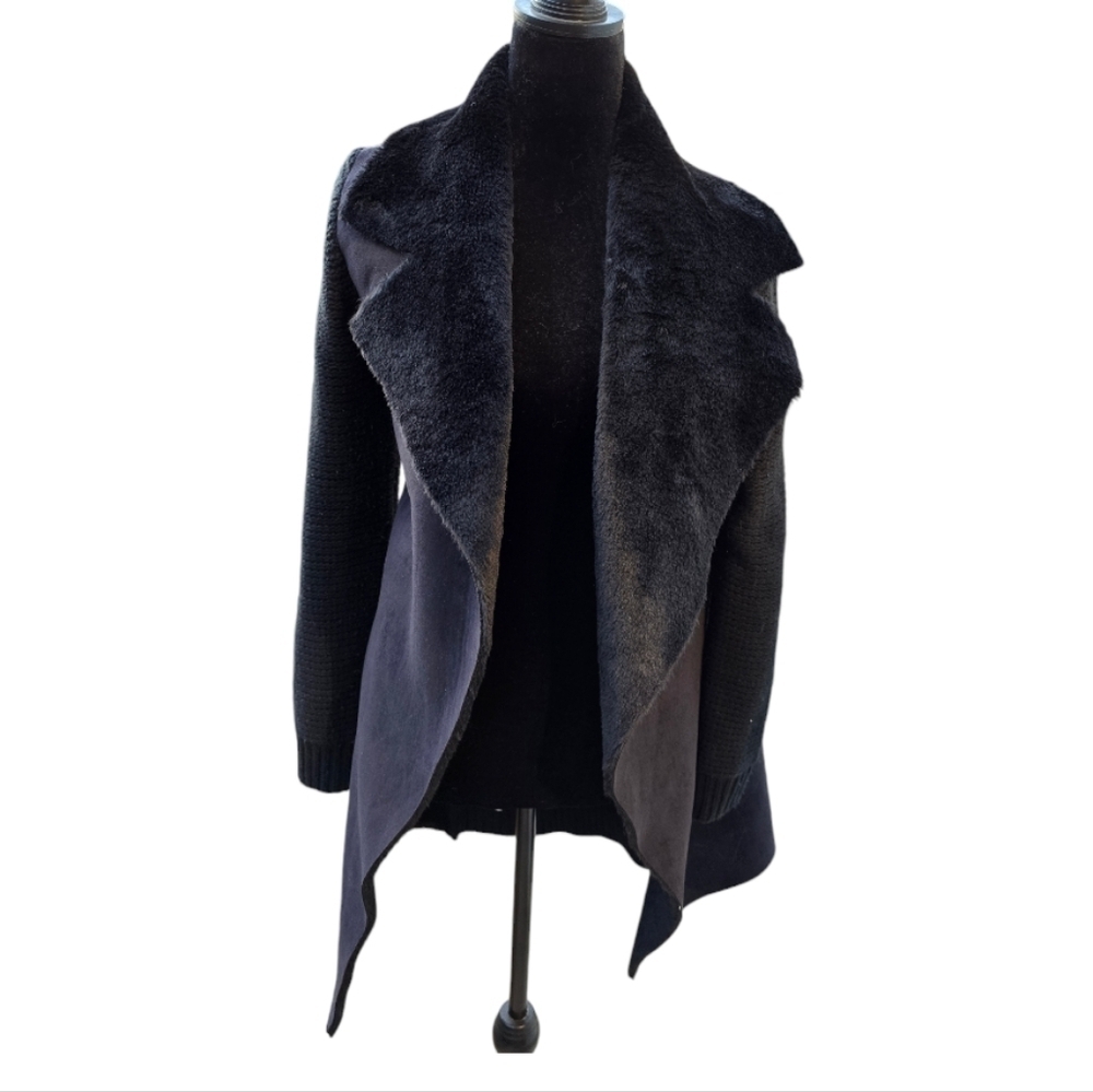 Stella & Lorenzo black suede jacket small